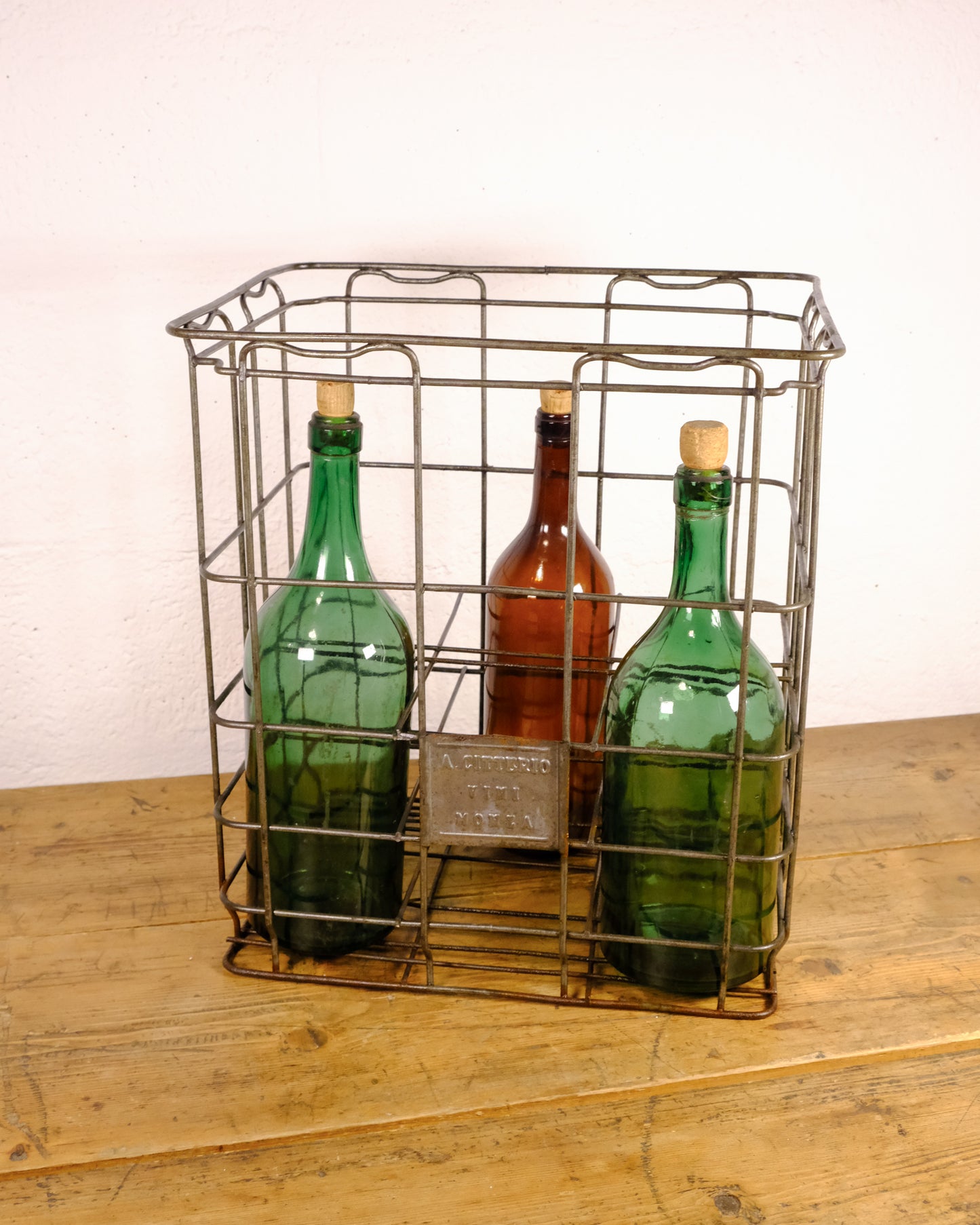 Cesta portabottiglie vintage A. Citterio Vini – Monza
