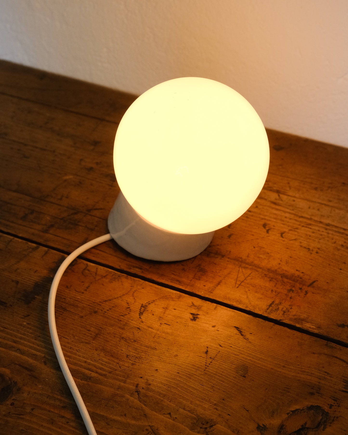Lampada a sfera vetro e ceramica