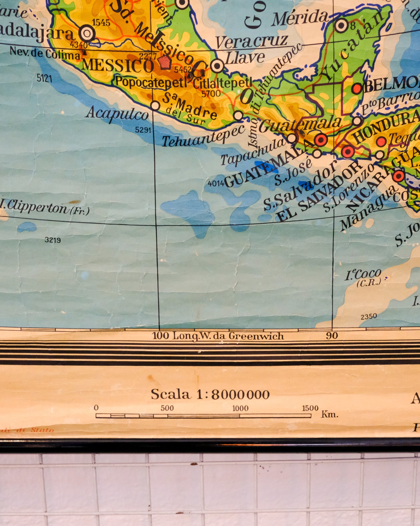 Carta geografica didattica America del Nord