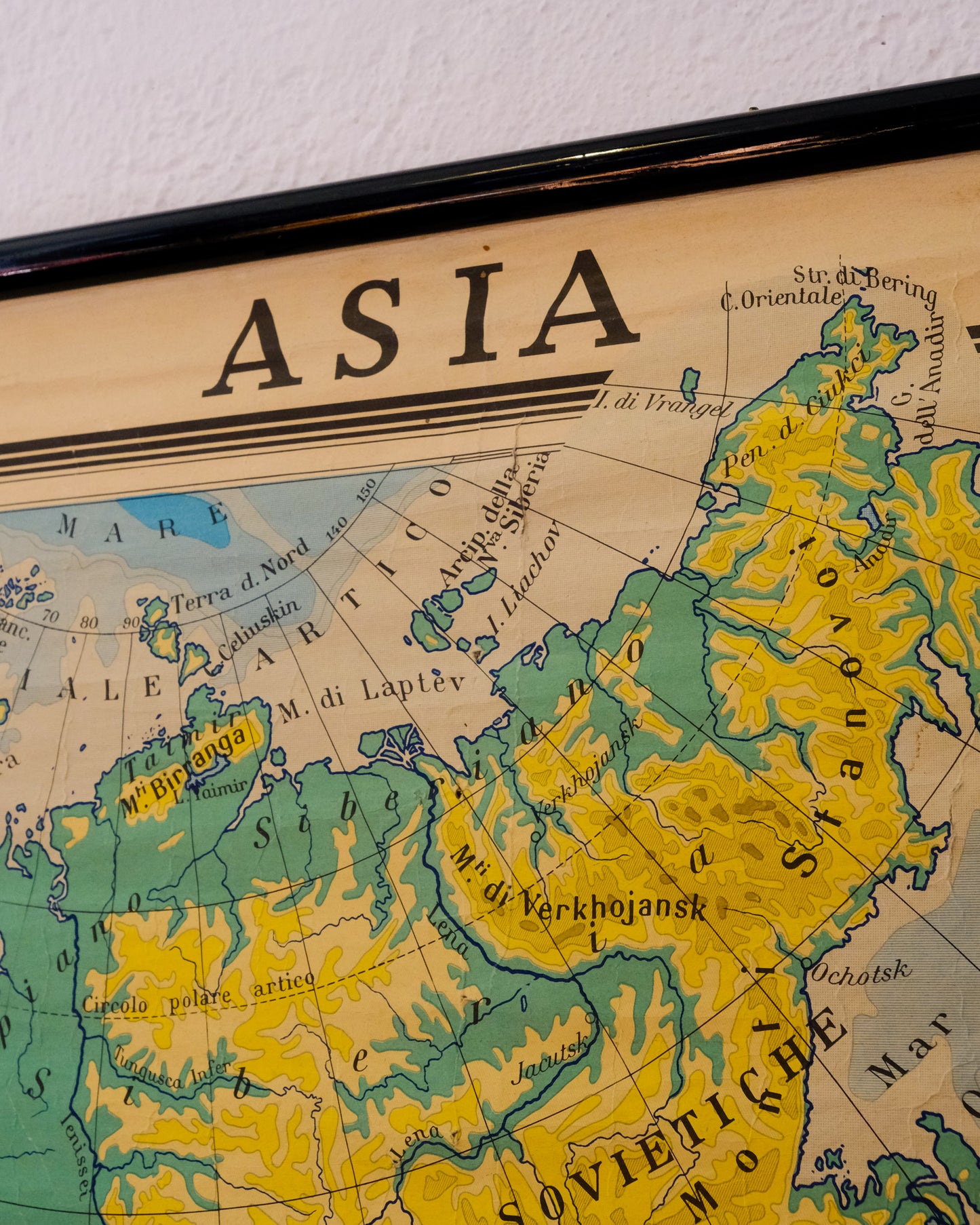Carta geografica didattica Asia