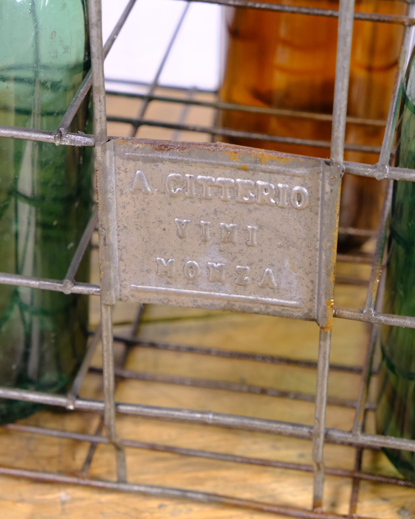 Cesta portabottiglie vintage A. Citterio Vini – Monza