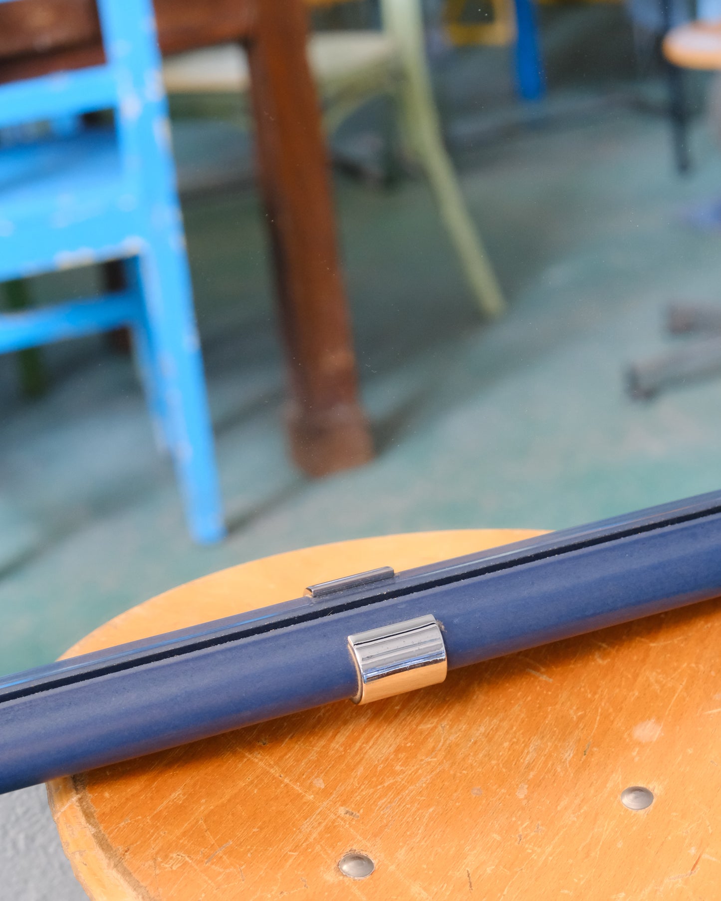 Specchio vintage blu