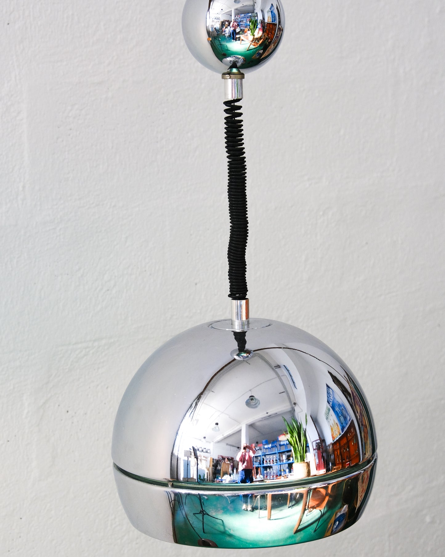 Lampada a sospensione cromata