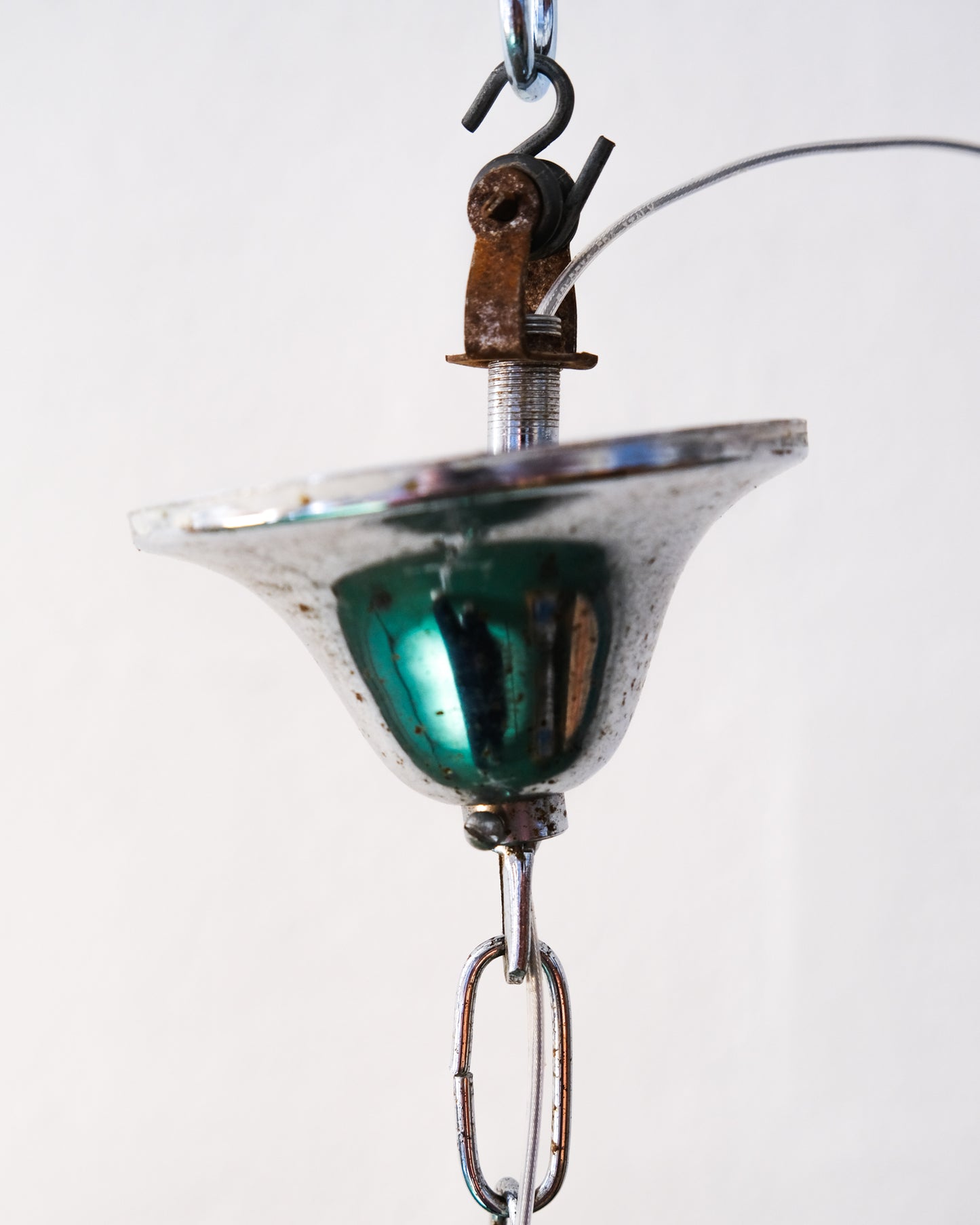 Lampadario in vetro e alluminio