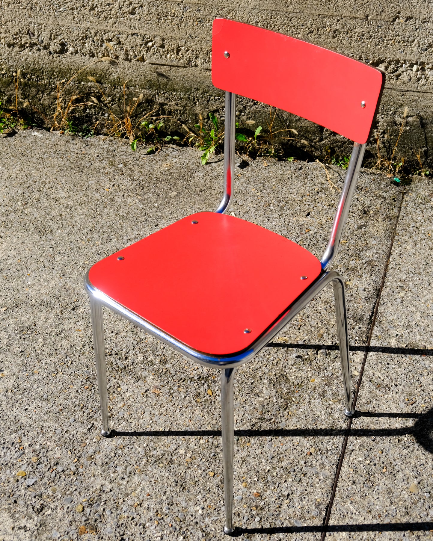 Set tavolo e 3 sedie in formica vintage