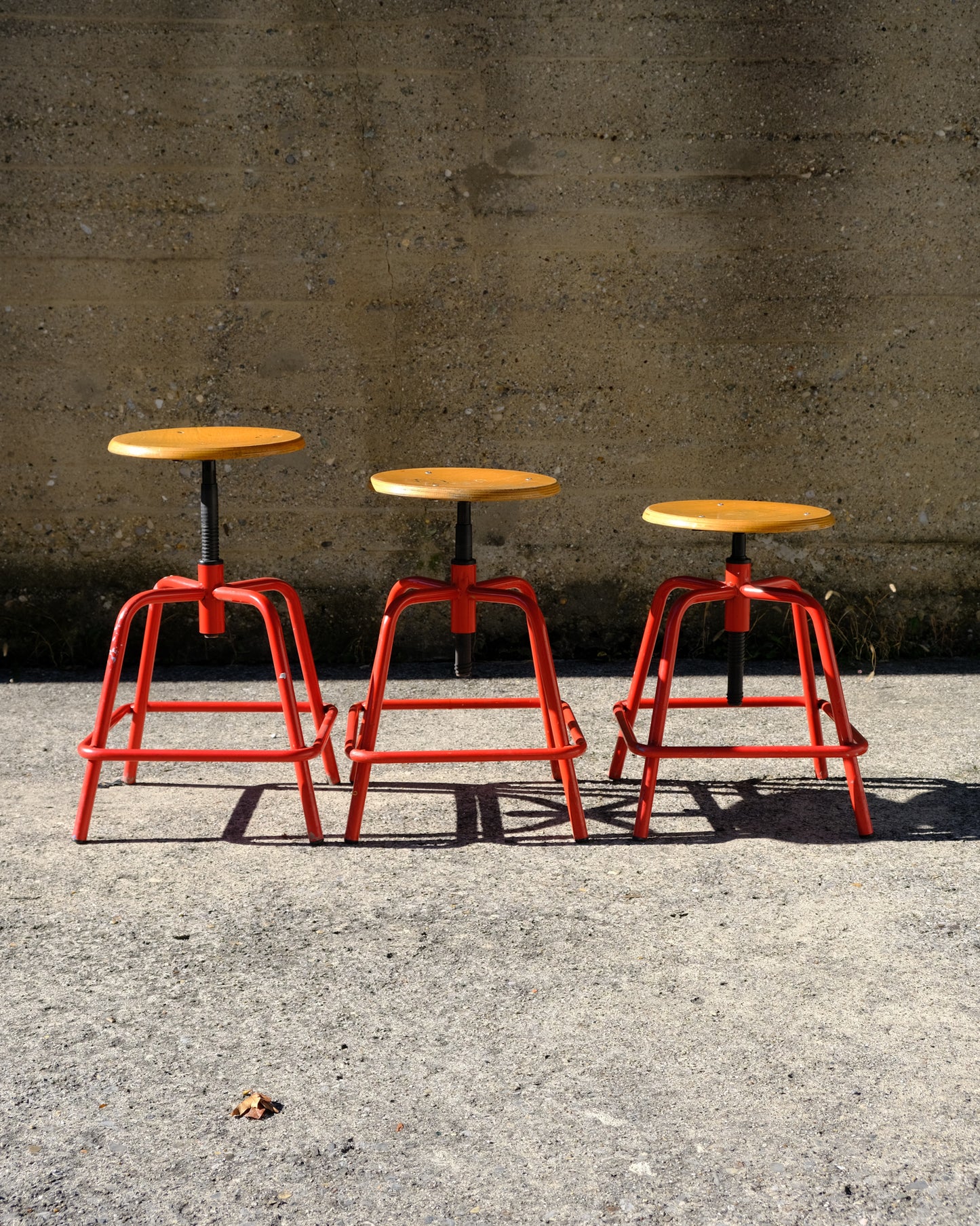 Sgabelli vintage in metallo e legno